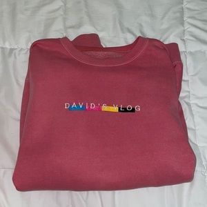 David Dobrik - “David’s Vlog” Beverly Pink Crewneck Sweater